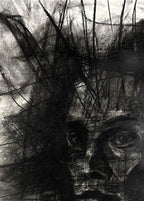 Scratch face | Original Charcoal Drawing