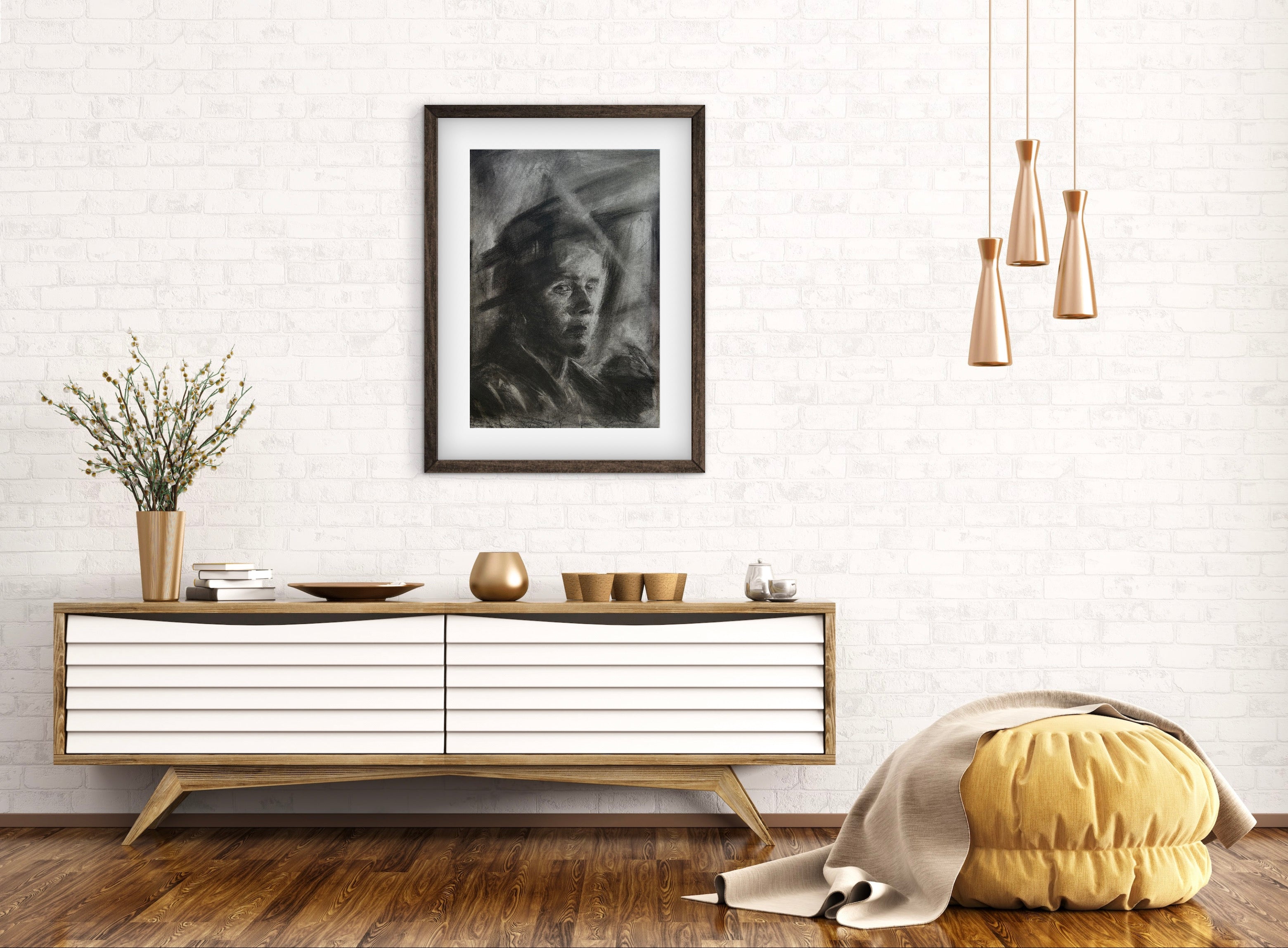 Waiting On You | Original Charcoal Drawing