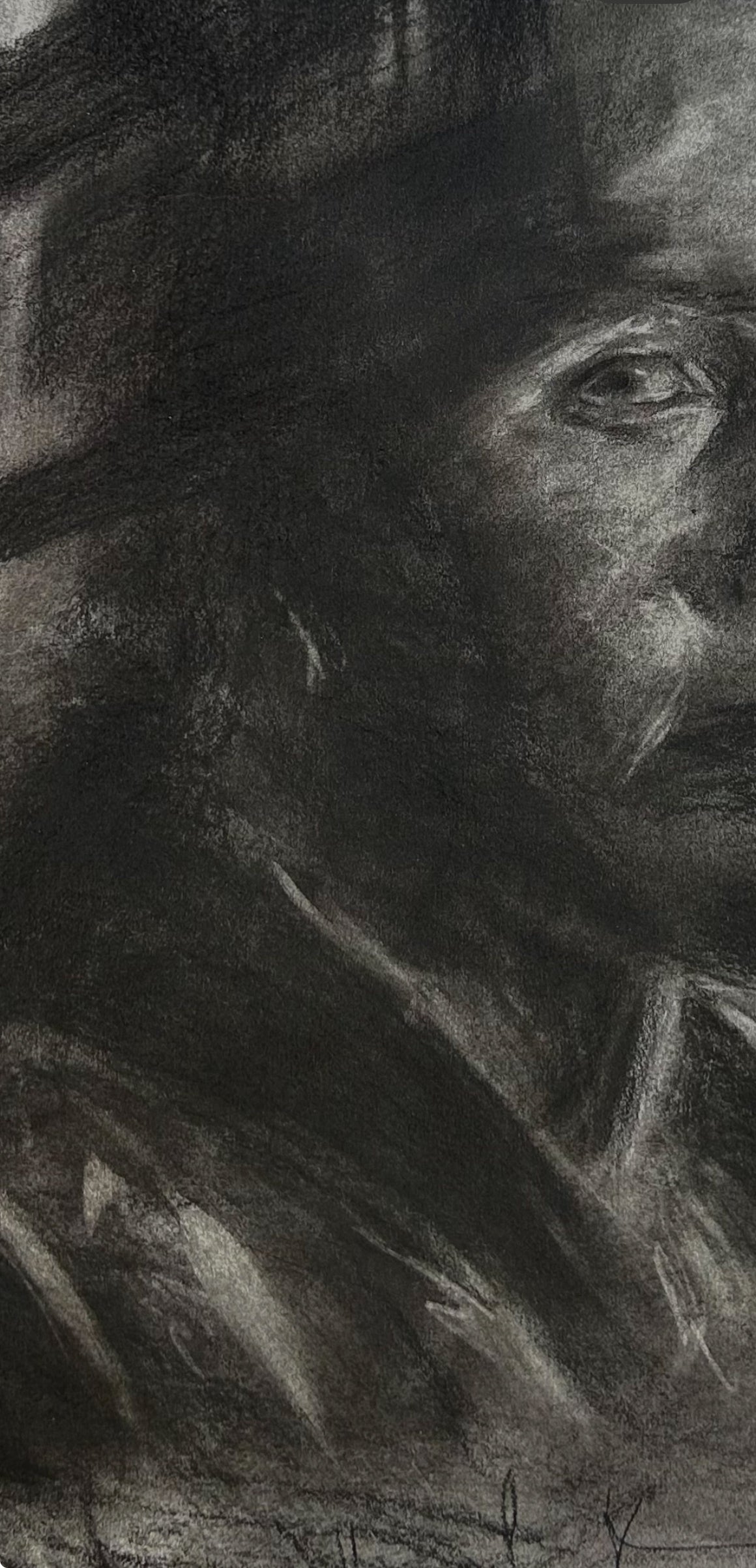 Waiting On You | Original Charcoal Drawing