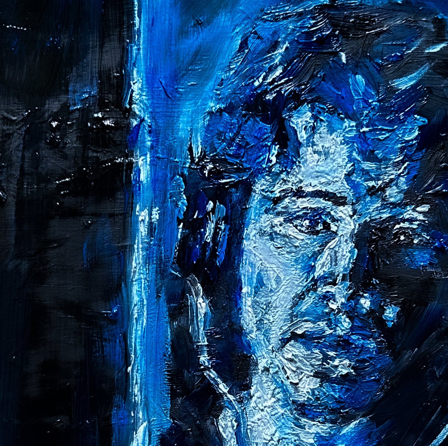 Blue Light | Oil on Paper