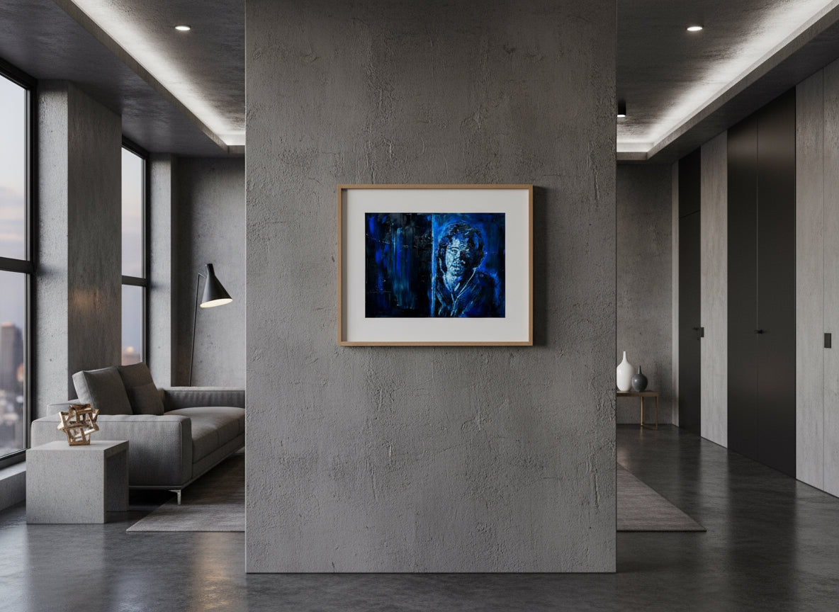 Blue Light | Oil on Paper