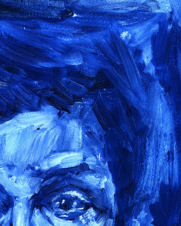 Blue Man | Oil on paper