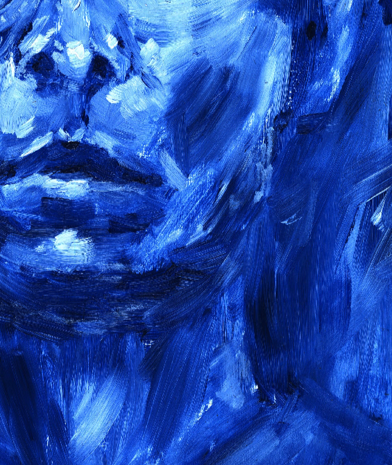 Blue Man | Oil on paper