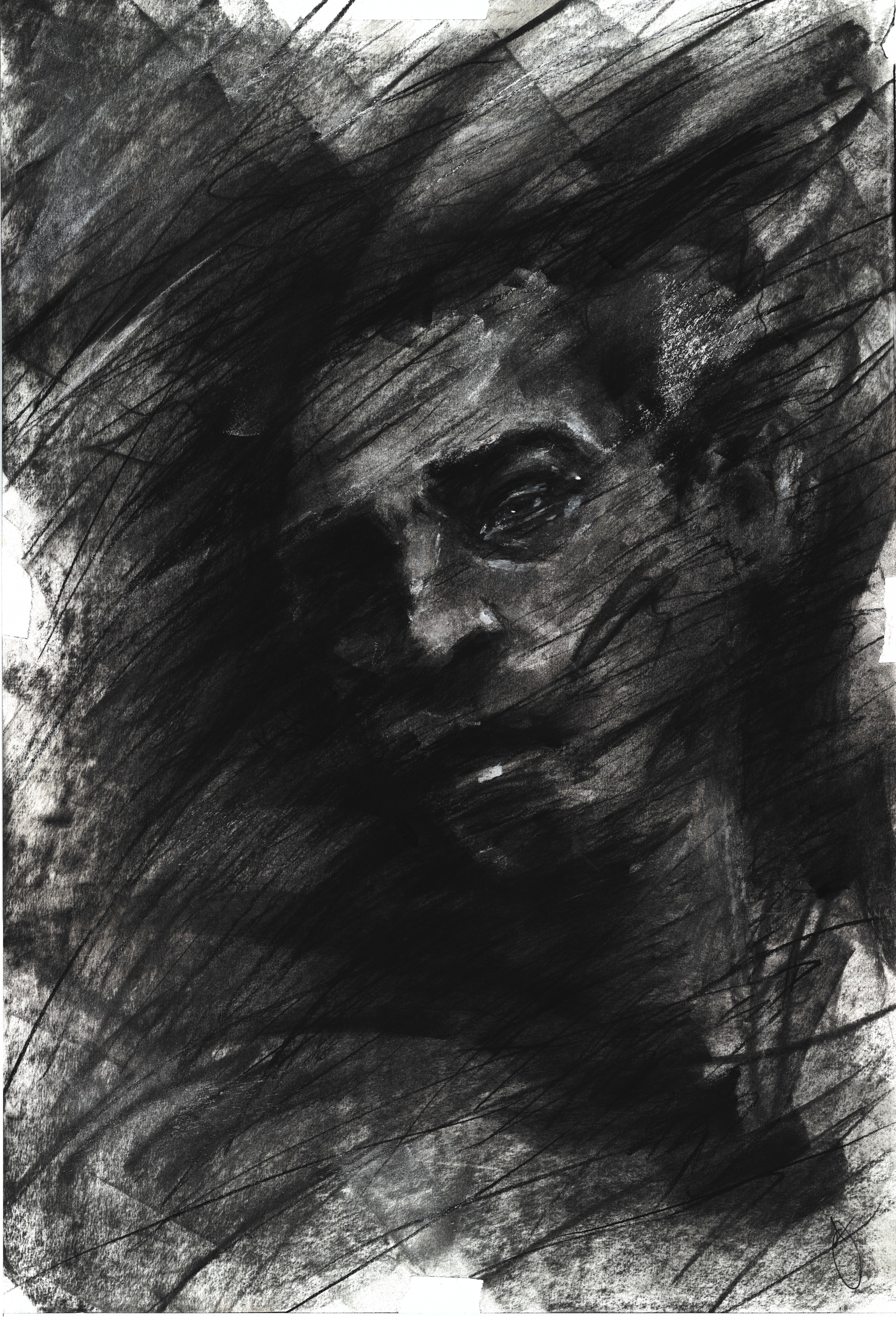 Pulled Apart | Original Charcoal Drawing