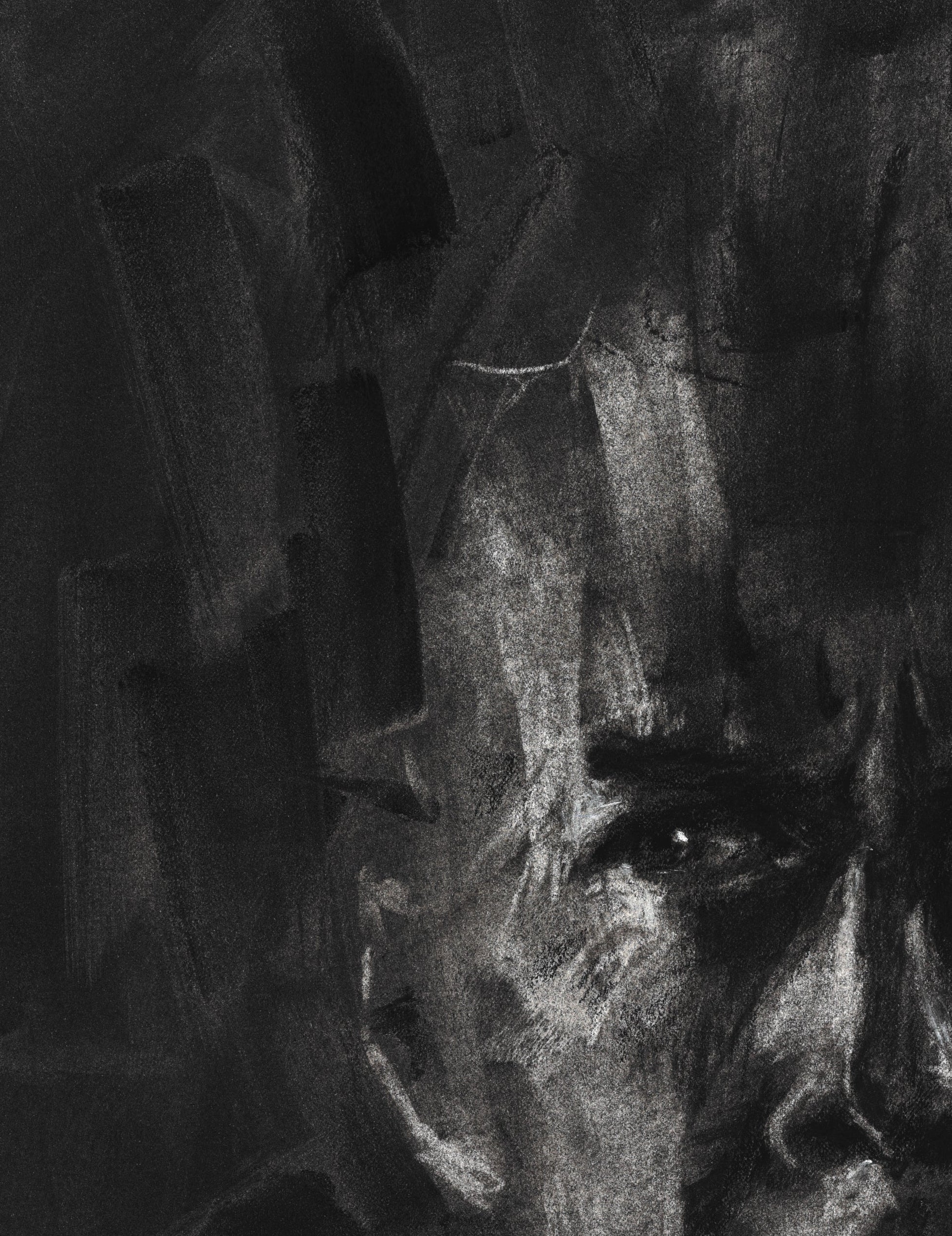 Vigilant Sin | Original Charcoal Drawing